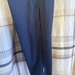 Nike Yoga Dri-FIT High Waisted Leggings 2X Dark Blue with Ladder Cutout Detail